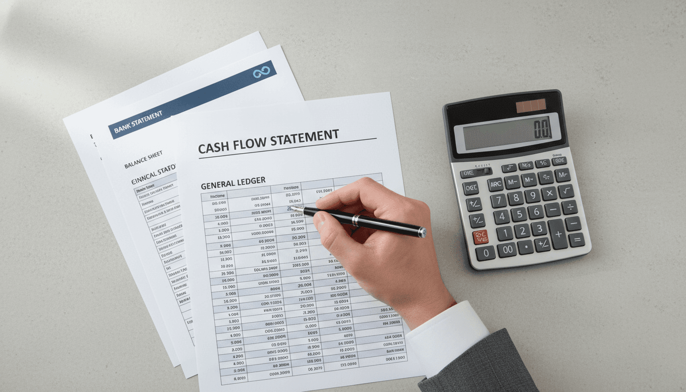 Organized cash flow management documents and accounting tools